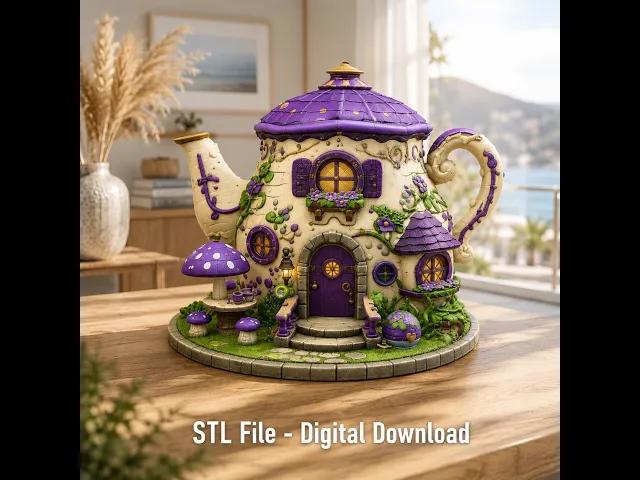 Enchanted Teapot Cottage STL File for 3D Print video thumbnail