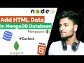 How To Store HTML Data In MongoDB Database Node JS Mongoose