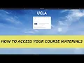 Accessing your Course Materials via Bruin Learn