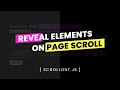 Reveal Elements On Scroll Animation For Website Vanilla JavaScript Text Reveal on Scroll Animation