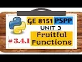 GE 8151 PSPP NOTES 3 4 1 FRUITFUL FUNCTIONS
