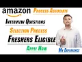Amazon Process Associate interview Recruitment process of amazon for freshers Freshers job