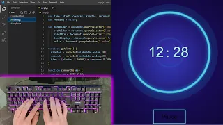 ASMR Programming - Glowing Countdown Timer using Html CSS JavaScript