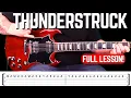 Lagu Thunderstruck Guitar Lesson | AD/DC Guitar Tutorial | Chords \u0026 Solo | FREE DOWNLOADABLE TABS