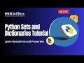 Sets And Dictionary Data Structures Python Tutorials For Beginners H2kInfosys