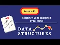Implementation of stack using Array in C Data Structures Lecture 29 Urdu Hindi