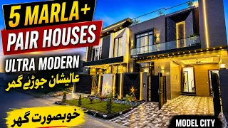 5 Marla+ Ultra Modern Pair Houses | Luxury House for Sale | Model City | DM Property Center