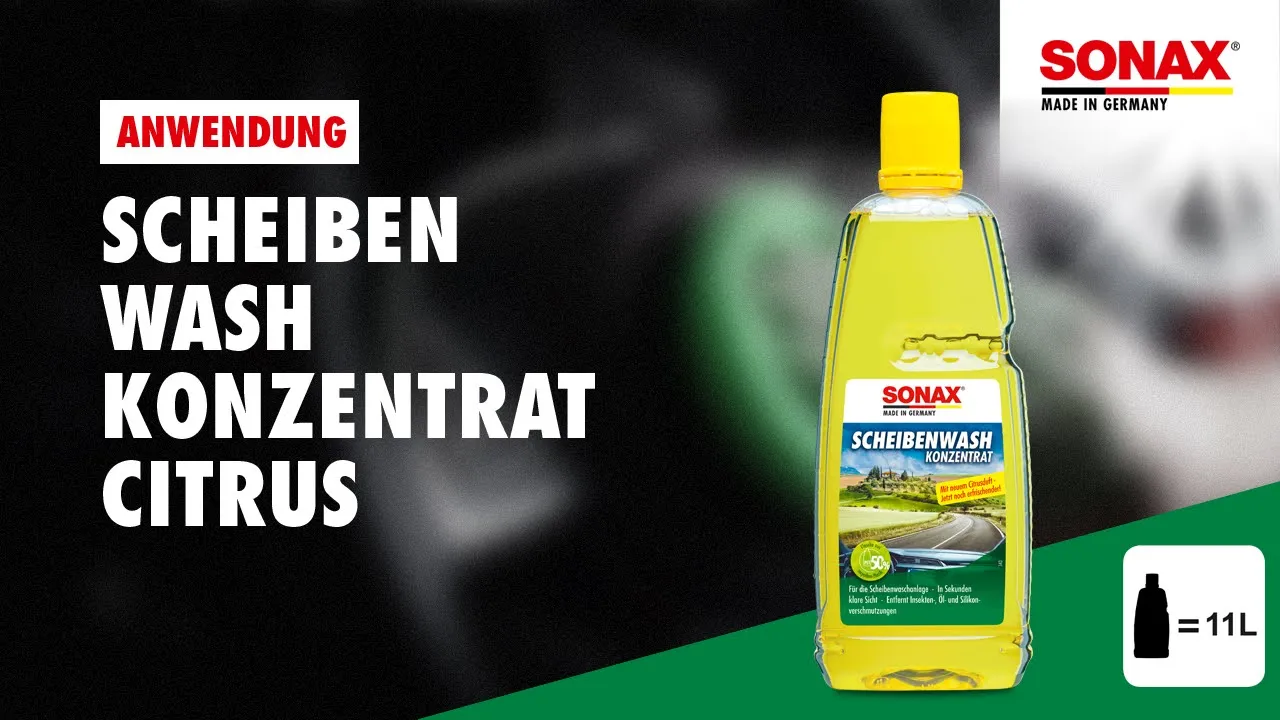 Anwendung SONAX ScheibenWash Konzentrat Citrus