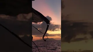 That special moment when I watch the sun rise at sea on my sailboat 💕🌅 #solosailing #sailorgirl