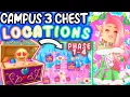 EVERY CHEST LOCATION IN CAMPUS 3 PHASE 1-4 REVEALED ROBLOX Royale High Campus 3 Secrets