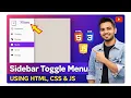 Sidebar Toggle Menu Design with HTML CSS