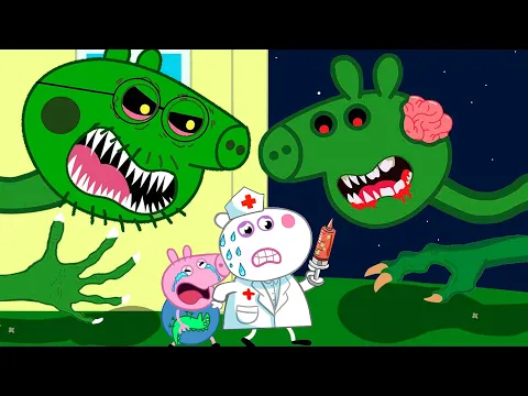 Download MP3 Zombie Apocalypse, Mutant Zombies wolf attacks Peppa Pig \u0026 George ?? | Peppa Pig Funny Animation