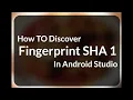 How to get SHA1 or MD5 fingerprint in Android studio