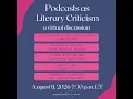 NBCC Presents Podcasts as Criticism