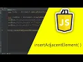 insertAdjacentElement - - How to Dynamicly add Element from JavaScript