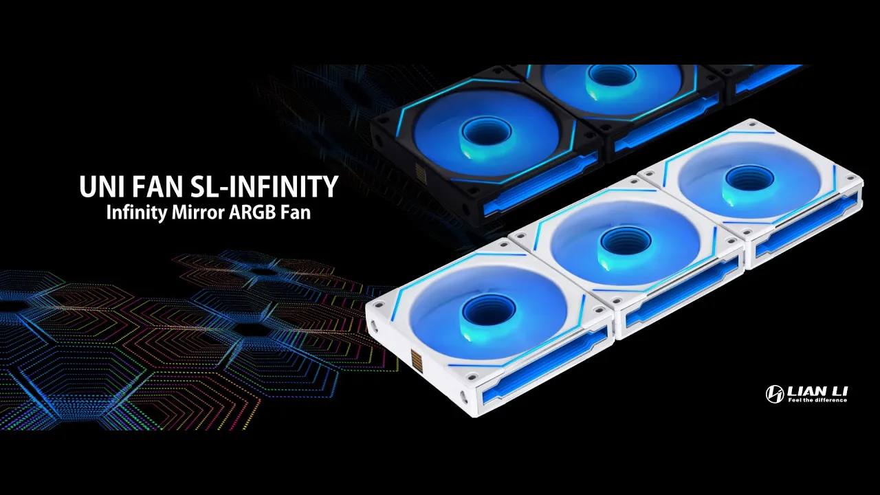 Lian Li UNI FAN SL-INF 120MM RGB Revolutionized Daisy Chain White 3 Fans With Controller Fan