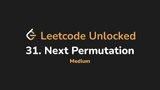 31 Next Permutation Leetcode Unlocked - Python