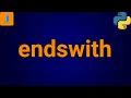 Python String endswith