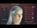 Beautiful female character creating in Cyberpunk 2077 mods in desc
