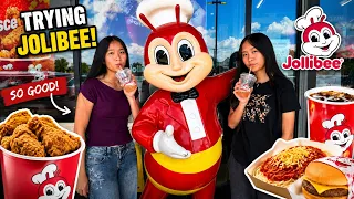 We try Jollibee for the First Time! | Janet and Kate