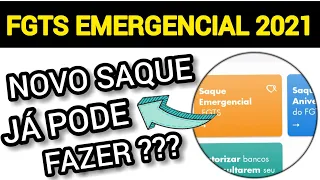 URGENTE! FGTS EMERGENCIAL 2021 LIBERADO? NOVO SAQUE DO FGTS EMERGENCIAL 2021 JÁ ESTÁ DISPONÍVEL?