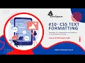 - Text Formatting Properties in CSS3 Change Text Font Size Weight Quick Web Design Series