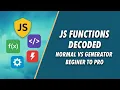 Normal Function vs Generator Function in JavaScript Explained CodeWithAswin Tamil