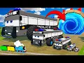 Download Lagu Big \u0026 Small Lighning Mcqueen Bus Police VS Portal Trap | Police Chase vs Long Cars | BeamNG.drive