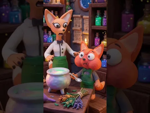 Magical transformation the little Barista from Animal hospital #diy #clay #asmr #trend