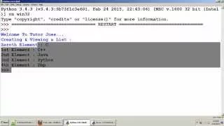 Python Tutorial Creating And Viewing List In Python Tamil Part-12
