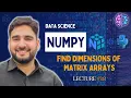 How to Find Matrix Dimensions in NumPy - Python Array Shape Tutorial lecture
