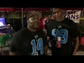Fan with Purple Lot Posse at NRG predict winning Detroit Lions score CW39