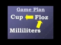Convert cups to fluid ounces to milliliters and back