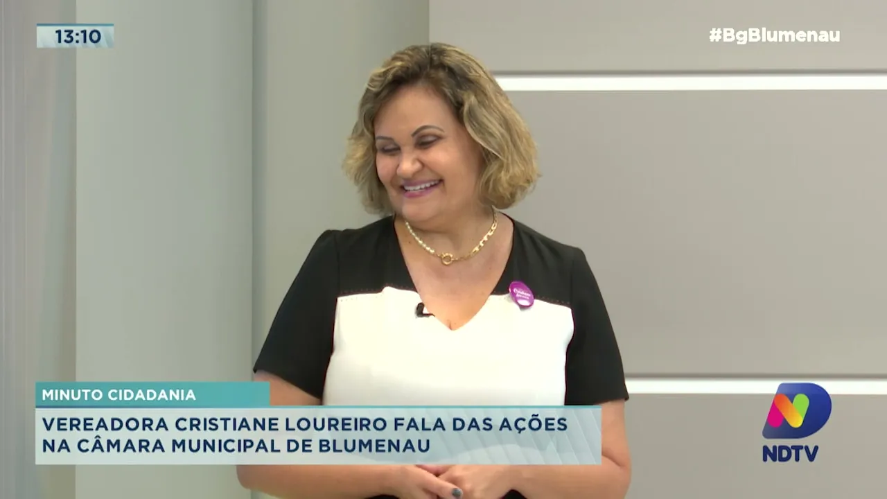 Minuto Cidadania: vereadora Cristiane Loureiro fala das ações na Câmara Municipal de Blumenau
