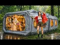 HEAVY RAIN CAMPING IN A HUGE 2-ROOM AIR TENT WITH SURPRISE GUESTS