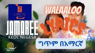 Keol Negesa JAMAREE New Ethiopian Oromo Music 2023 Official Lyrics Video ግጥም Lyrical 
