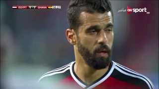 ملخص مباراة مصر وغانا تعليق مدحت شلبي 