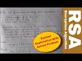 RSA Algorithm Explained Solved Problem Easy Explanation