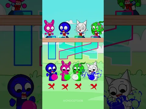 New Maze Challenge: CHOOSE THE RIGHT COLOR with Babies - Incredibox Sprunki #incredibox #shorts