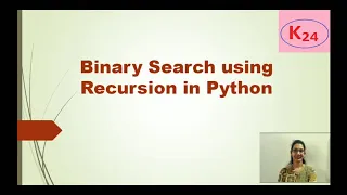 Binary search using Recursion in Python