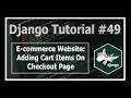 Adding Items On Checkout Page Python Django Tutorials In Hindi