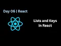 React JS Full Course Day 6 - Lists and Keys in React