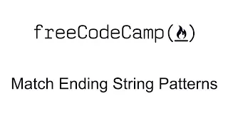 Regular Expressions - Match Ending String Patterns