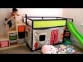 Ikea Kura Bed hack - Fire Engine Play and slide structure