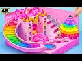 Recycling Cardboard Into a Super Rainbow Princess House with Water Slide DIY Miniature House