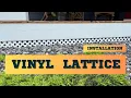 Vinyl lattice installation Handyman