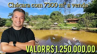 Chácara com lago a venda, campo, pomar, 3 báias, lago com muitos peixes, casa térrea, #chácara
