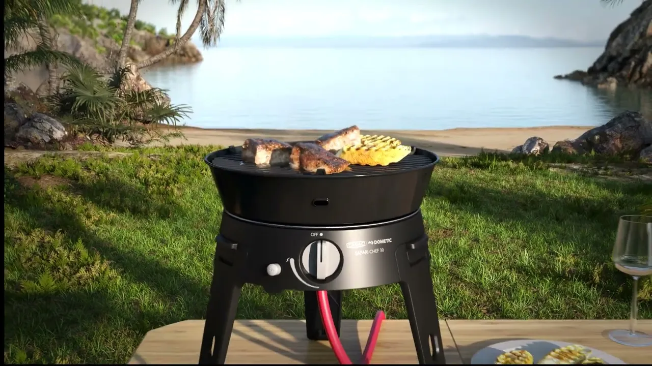 CADAC Safari Chef 30 Deluxe, LP/HP, Grătar camping portabil 4 in 1
