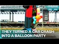 Can Party Balloons Really Save You In A Car Crash MythBusters