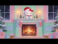 Hello Kitty Christmas wallpaper silent snowing cute Sanrio holiday aesthetic background loop